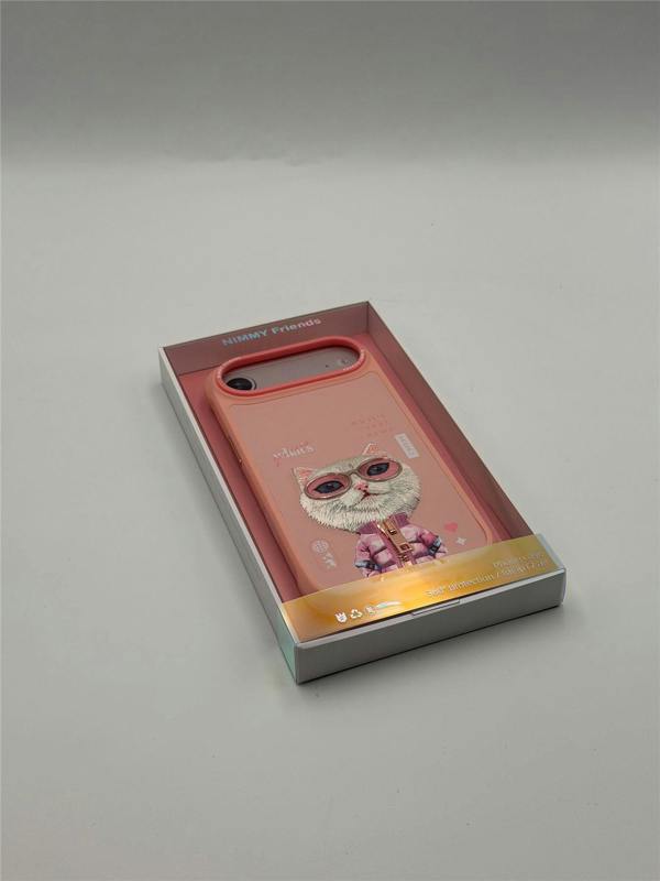 Nimmy Friends Nimmy Cool & Cute 2.0 White Rich & Beauty Cat Case with MagSafe for iPhone 17 Air 6.5" Pink - N-KMLL-IP17-AIR-04