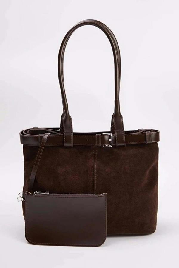 WOVCOR Original Suede Women's Midi Shoulder Bag
