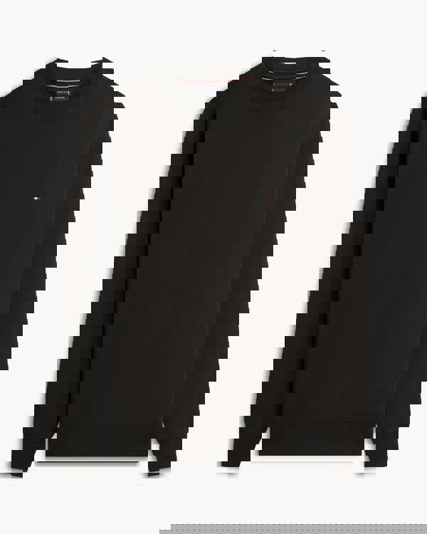 Tommy Hilfiger Essential Mens Terry Cotton Crew Neck - Black