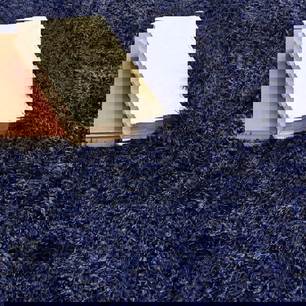 Extravagance Navy Shaggy Rug | Inspired Luxury | The Rugs