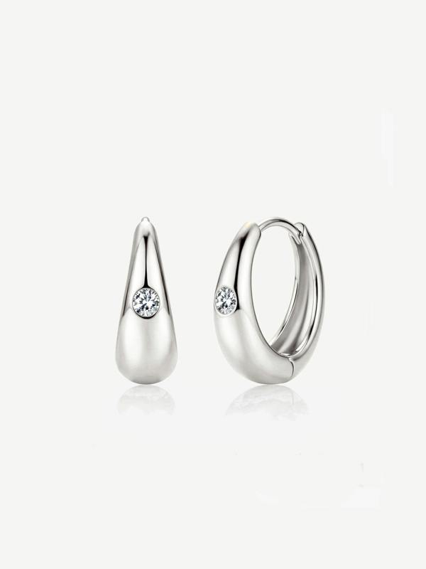 MUCHV Moissanite Hoop Earrings