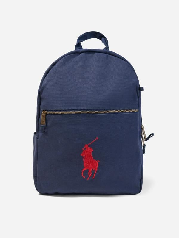 Ralph Lauren Kids Canvas School Backpack in Navy (42cm)