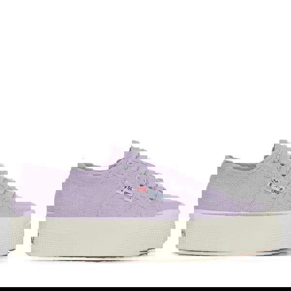 Superga Womens/Ladies 2740 Lace Up Platforms - Violet Lilla/Avorio