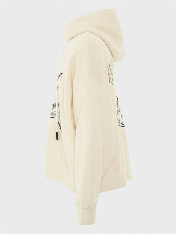 Palm Angels Split Shark Hoodie Butter/Black - Supplied FashionPALM ANGELS