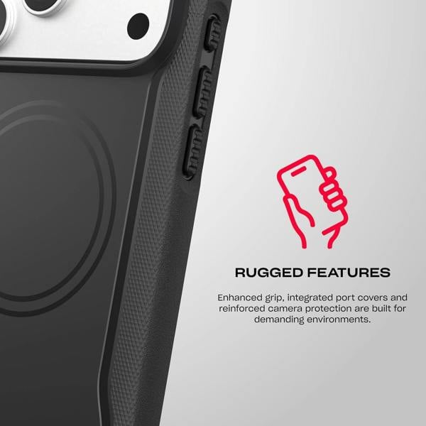 Tech21 Evo Guard Case with MagSafe & Holster for iPhone 17/18 Pro Max 6.9" Black - T21-11671