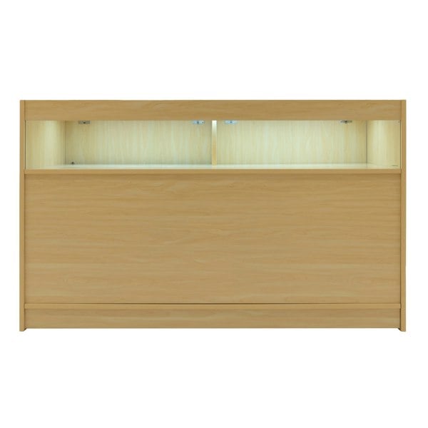 Maple LED shop counter set featuring a sleek design, illuminated display area, and smooth texture, ideal for retail environments