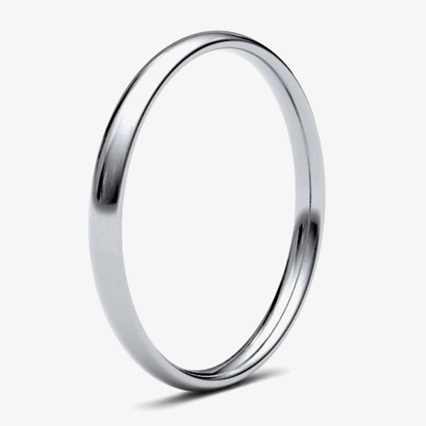 T. H. Baker Platinum 2.0mm Light Court Wedding Ring 2LLC-PT