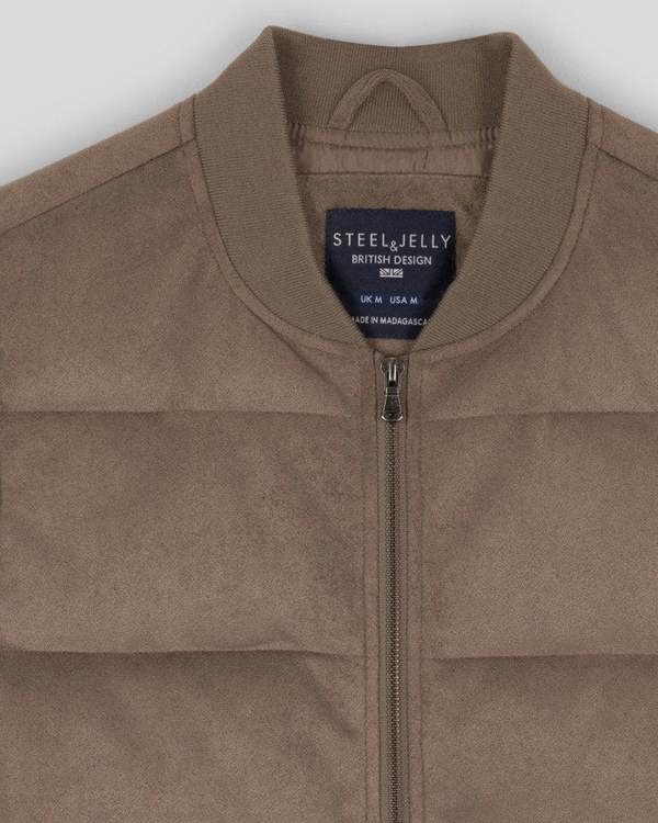 Steel & Jelly Gidea - Suede Look Puffer Gilet