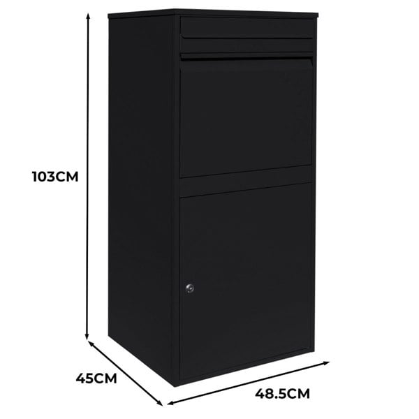 Monstershop Anti-Theft Parcel Post Box XL - Black