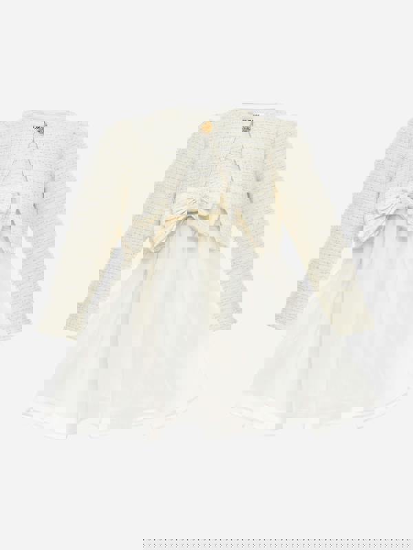 Florel Baby Girls Dress and Jacket Set in Ivory