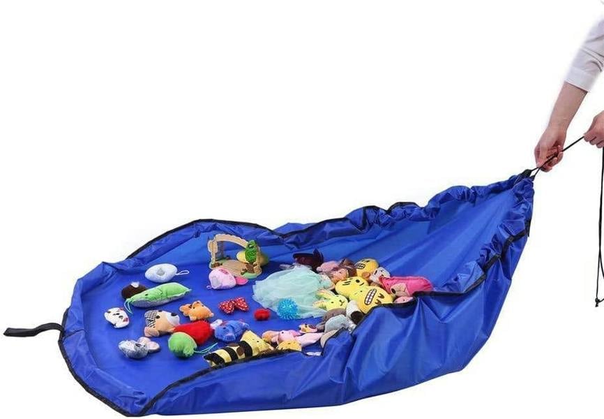HYGRAD BUILT TO SURVIVE 150cm Large Storage Bag Kids Nursery Play Mat Storage Bag For Toys & Lego Portable & Foldable Play Mat (Blue or Pink)
