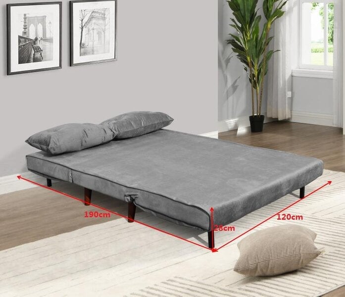 Kosy Koala Double Sofa Bed Sleeper Foldable Portable Pillow Lounge Couch Grey Sofa BedLiving Room Furniture
