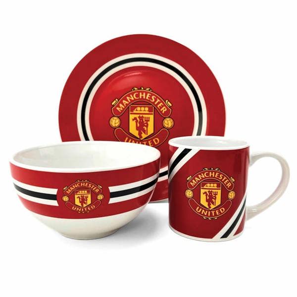 Manchester United FC Core Stripe Breakfast Set, Gift Sets, Sports, Gift