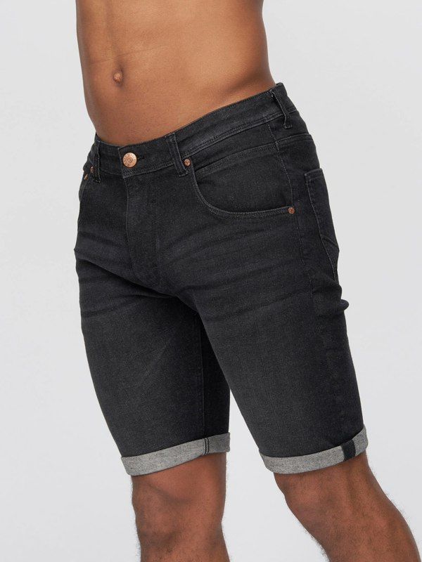 Duck and Cover Mustone Denim Shorts Black Wash