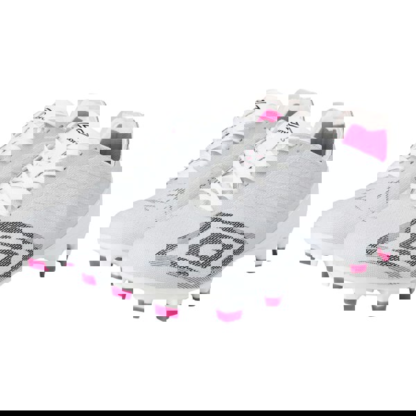 Umbro Mens Velocita Decima Pro Firm Ground Football Boots - White/Black/Pink Glow
