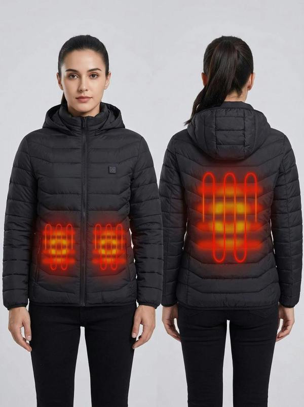 Anniou Women's Duck Down Heated Puffer Jacket