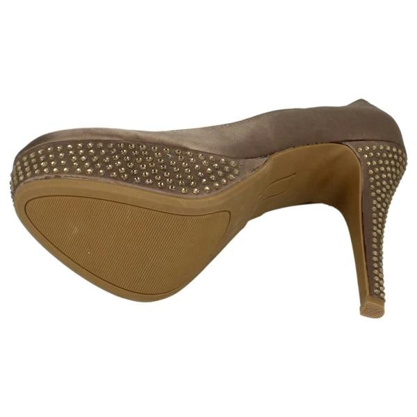 Spot On Ladies Spot On Platform Diamante Heel