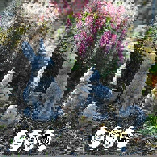 Set of 3 Bunny Rabbit Garden Ornaments