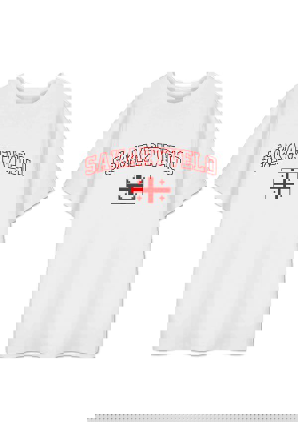 Show Me The Merch Unisex Kids White Georgia Short Sleeved T-Shirt