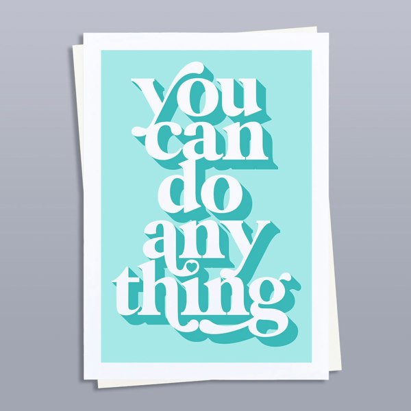 Hands & Hearts You can do anything positivity art print