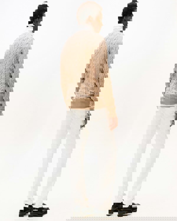 Tommy Hilfiger Classic Cable Mens Crew Jumper - Coastal Taupe