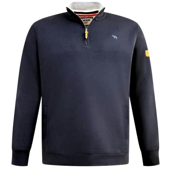 Duke Mens D555 Russel Quarter Zip Kingsize Fleece Top - Navy - 