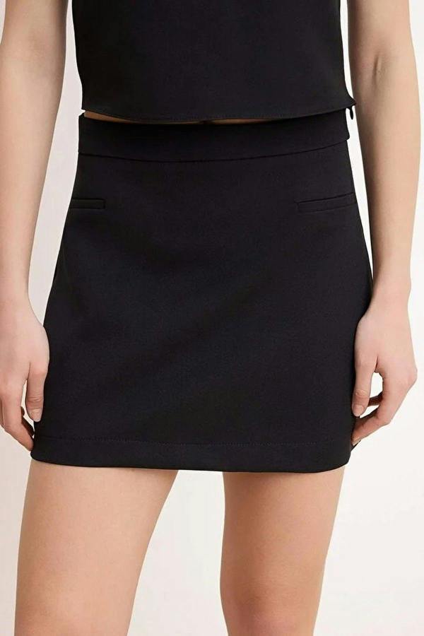WOVCOR 2-Piece Balloon Sleeve Blouse and Mini Skirt Woven Top and Bottom Set