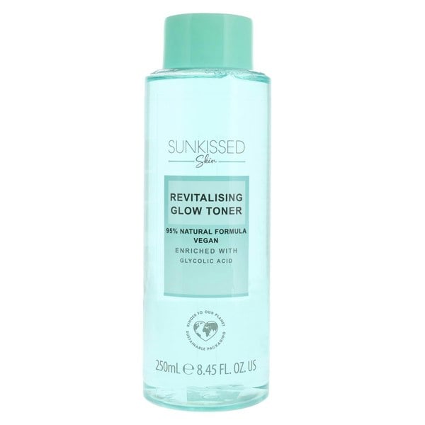 Sunkissed Skin Revitalising Glycolic Toner 250ml + Gylcolic Acid + Lactic Acid
