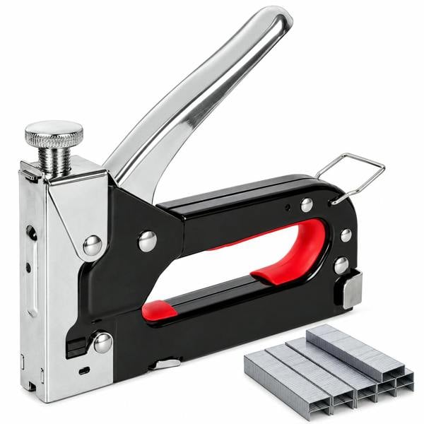ATEK Heavy Duty Staple Gun with 1000 Staples for Upholstery Woodwork DIY
