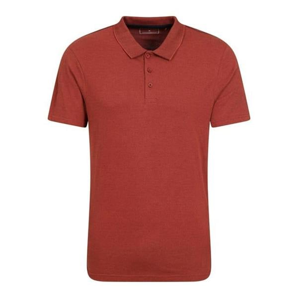 Mountain Warehouse Mens Cordyline Textured Polo Shirt - Rust