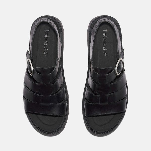Timberland Clairemont Way Fisherman Leather Women's Sandals - Black
