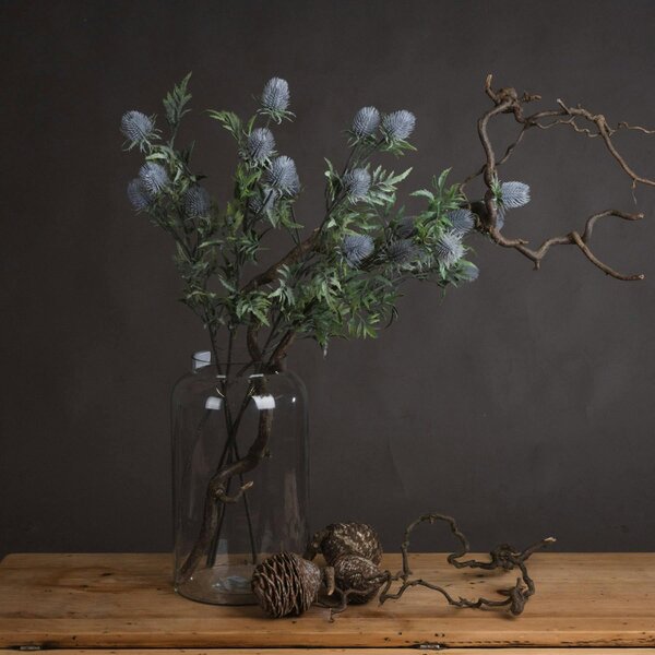 Wyld Haus Set of 3 Artificial Flowers Eryngium Thistle Stems