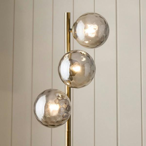 Pagazzi Lighting Tamara 3-Light Antique Brass Floor Lamp