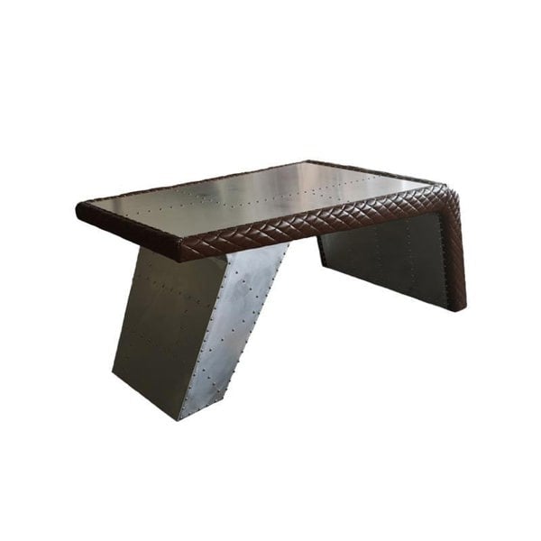Timothy Oulton Aviator Aviation Desk, Office Desk, Aluminium-Weilai Concept-Weilai Concept