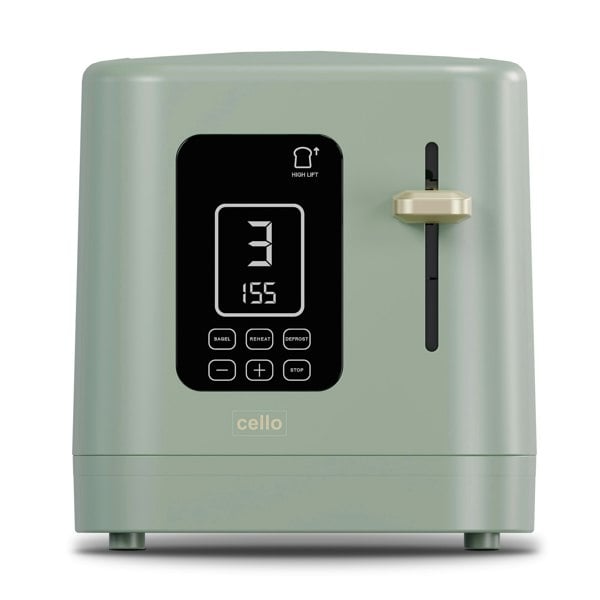 Cello Digital 2 Slice Toaster with Touch Control and Timer