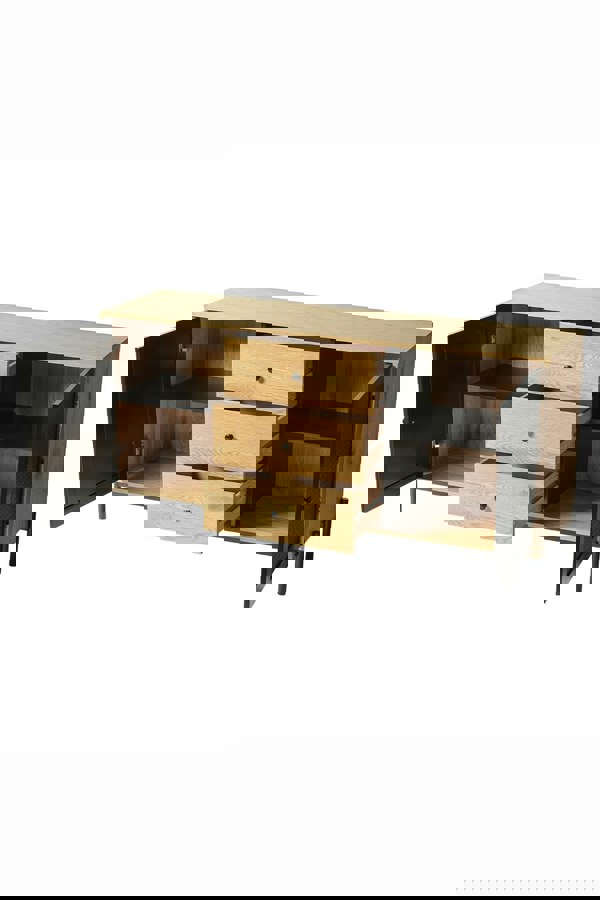 Living and Home Storage Cabinet with 2 Cupboard Doors and 3 Drawers