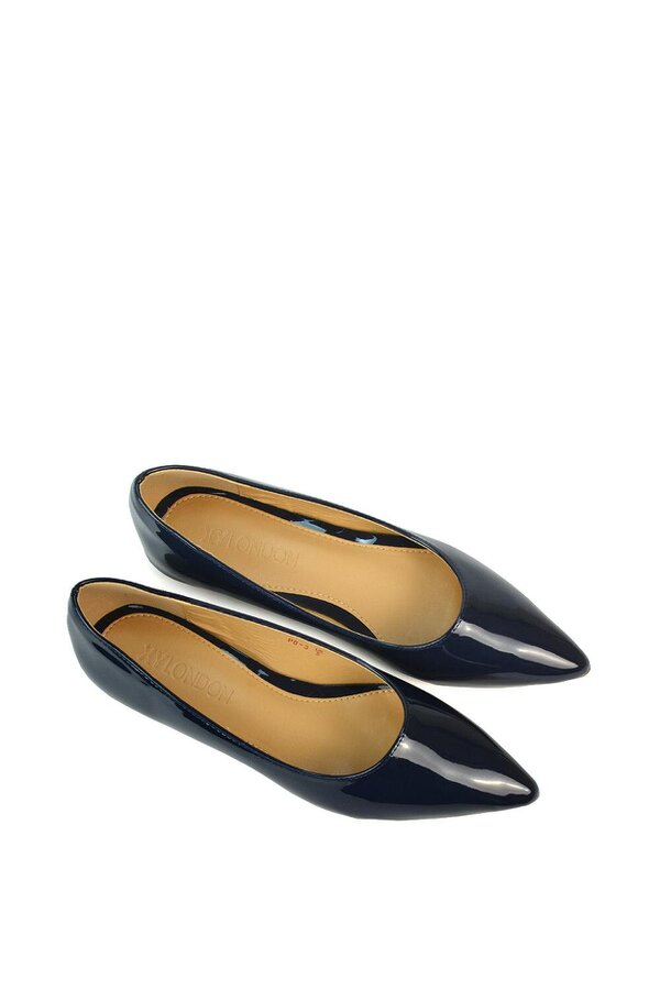 XY LONDON Slip on Pointed Toe Flat Ballerina Pump Shoes