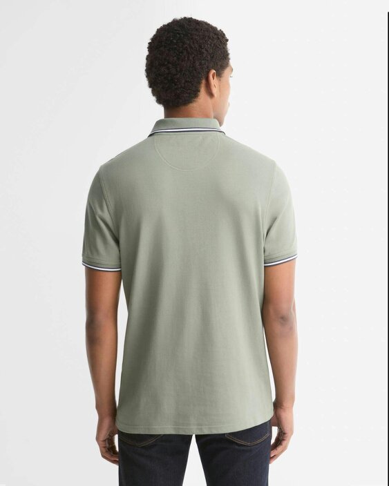 Barbour Fielding Tipped Collar Polo Shirt - Agave Green