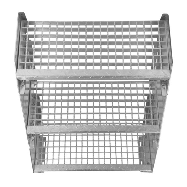 Monstershop Adjustable 4 Section Galvanised Staircase - 600mm Wide