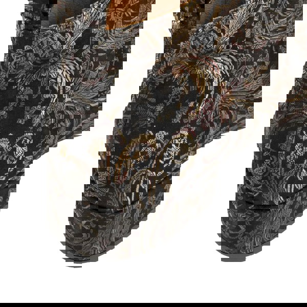 Embassy London Iris - Black & Gold & Burgundy - Women's leather ankle boot with soft insoles