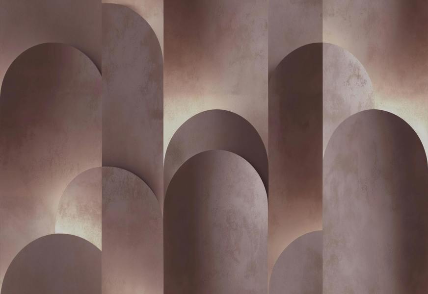 Elle Decoration By Erismann Silent Arches  - Digital wallpaper in Burgundy