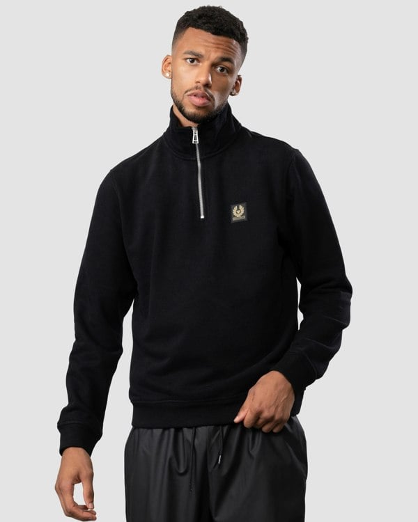 Belstaff Quarter Zip Sweatshirt - Black