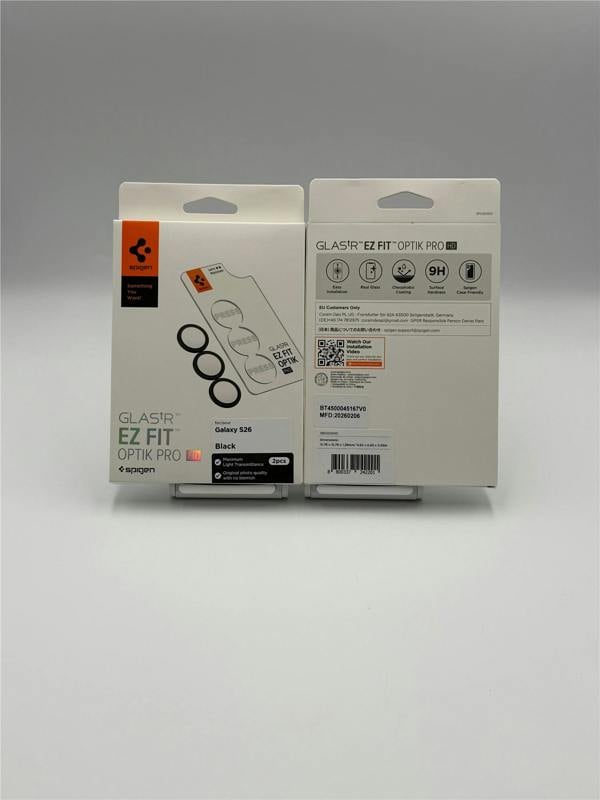 Spigen Glastr EZ Fit Optik Pro HD Camera Protector 2 Pack for Samsung Galaxy S26 6.3" Black - AGL11099