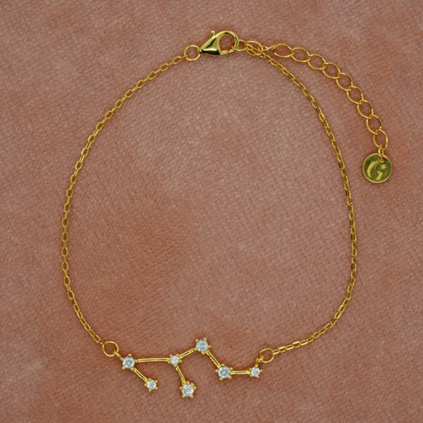 Gold Trip Leo Zodiac Constellation Bracelet