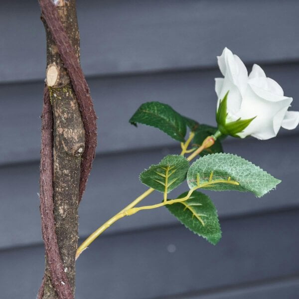 Dyzi 90cm Artificial Rose Tree 21 Flowers Potted Decorative Plant