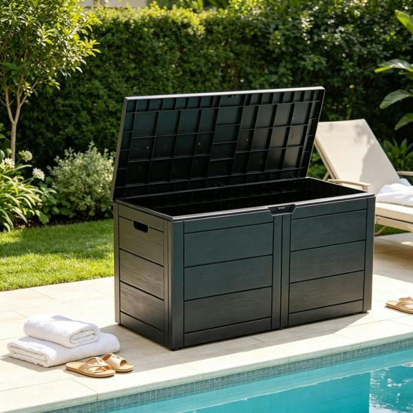 Gr8 Garden 250L Garden Storage Box Outdoor Waterproof Lockable Patio Cushion Tool Toy Chest