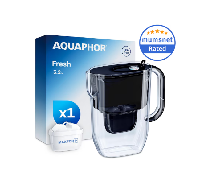 AQUAPHOR 3.2L Fresh Black with 1 x 200 litre Maxfor+ Filter