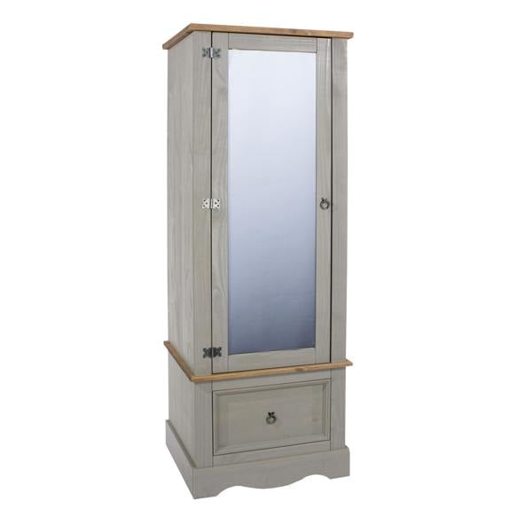 Core Products Corona 1-Door Armoire with Mirror & Drawer