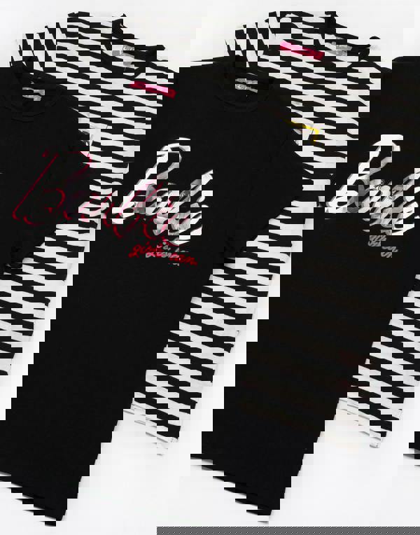 Barbie Girls Black Barbie Doll Short Sleeved T-Shirt