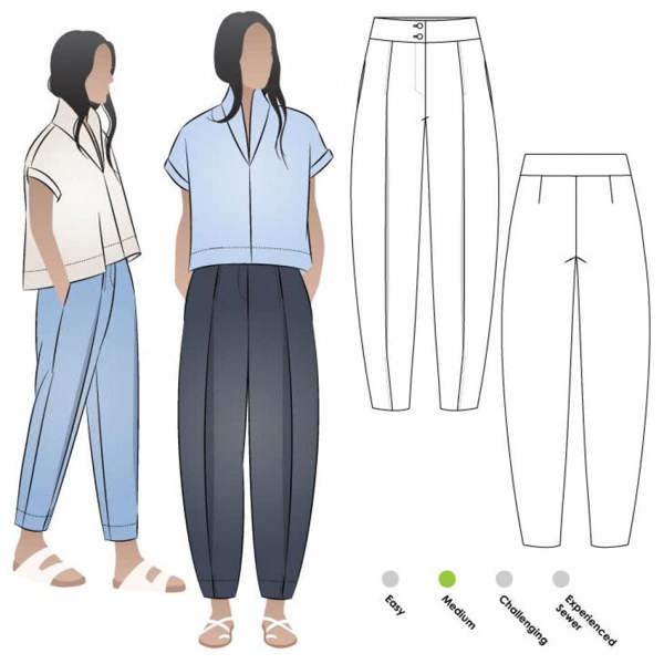 Style Arc Sewing Pattern Teddy Designer Pant  - Trousers for Women - Intermediate